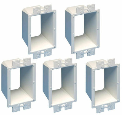 Arlington BE1-5 Electrical Outlet Box Extender, 1-Gang, White, 5-Pack