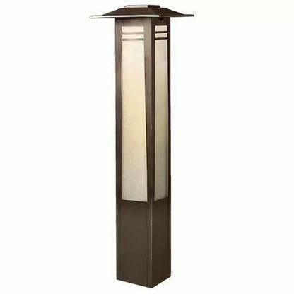 Kichler 15392OZ Zen Garden Bollard 1-Light 12V, Olde Bronze