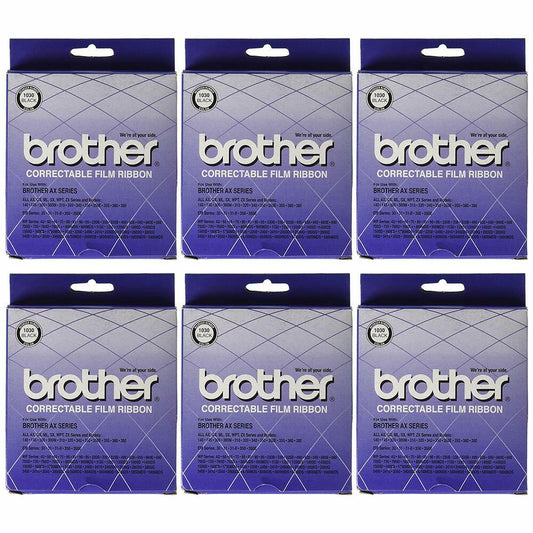 6 Pack 1030 Correctable Film Ribbon, Black by BROTHER INTL. CORP. (Catalog Category: Computer/Supplies & Data Storage / Ribbons / Typewriter)
