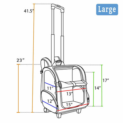 Snoozer Roll Around 4-in-1 Pet Carrier, Black, Large