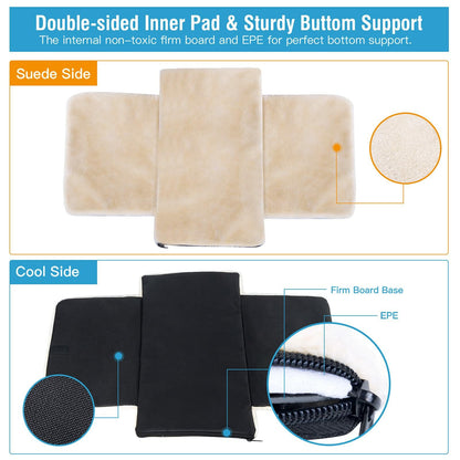 Siivton 4 Way Expandable Pet Carrier, Airline Approved Collapsible Cat Soft-Sided Carriers W/Removable Fleece Pad for Cats, Puppy, Small Dogs (18"x 11"x 11")