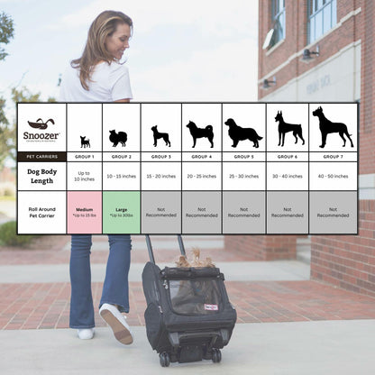 Snoozer Roll Around 4-in-1 Pet Carrier, Black, Large