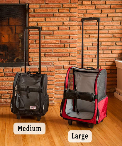 Snoozer Roll Around 4-in-1 Pet Carrier, Black, Large