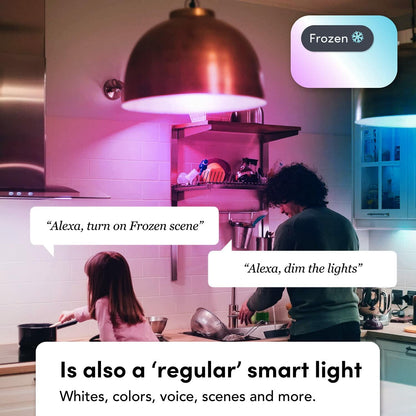 LIFX Clean, A19 1100 lumens, Full Color with Antibacterial HEV, Wi-Fi Smart LED Light Bulb, No Bridge Required, Compatible with Alexa, Hey Google, HomeKit and Siri (2-Pack), 75W