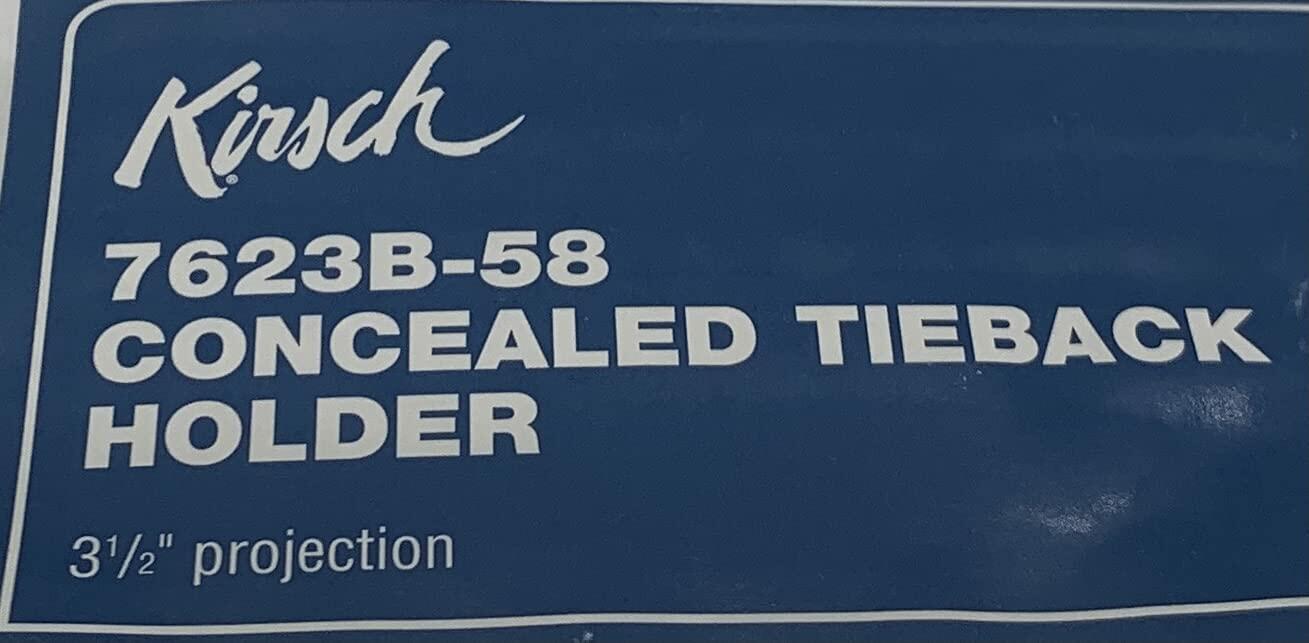 Kirsch Concealed Tieback Holder, 3 1/2" Projection, 1 Pair