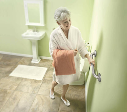 Moen LR8924P Home Care Safety 24-Inch Stainless Steel Bathroom Grab Bar with Textured Grip, Peened
