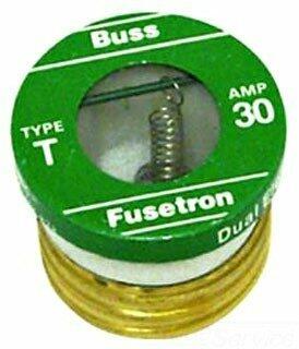Cooper Bussmann FuseTron Dual Element Edison Base Time Delay 3 Amp Fuse, T-3