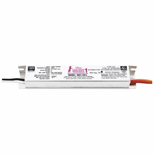 Fulham WH1-120-L (2) F13T2 Lamp WorkHorse Series Solid State Light Weight Electronic Fluorescent Ballast 120 Volt