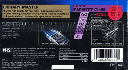 JVC T-120EHG Extra High Grade VHS Tape