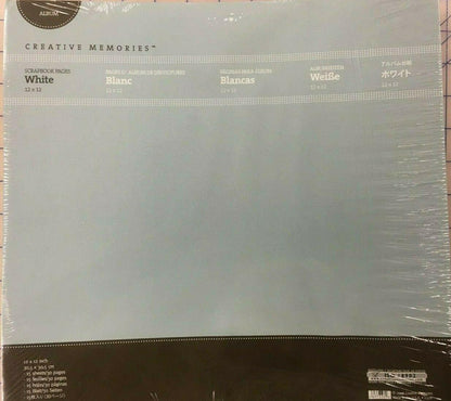 Creative Memories Scrapbook Pages White 12x12 Pack of 15 2008