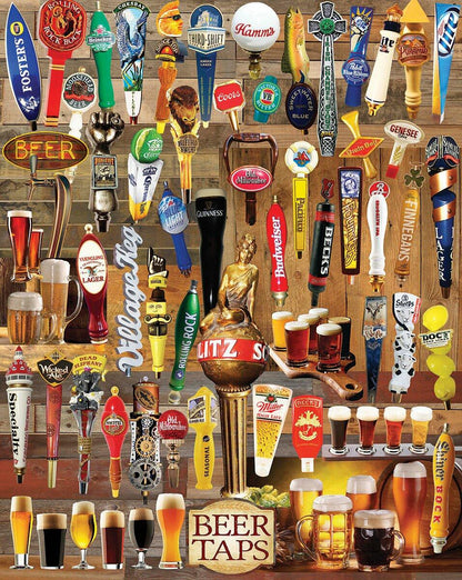 White Mountain Puzzles Beer Taps - 1000 Piece Jigsaw Puzzle