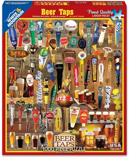 White Mountain Puzzles Beer Taps - 1000 Piece Jigsaw Puzzle