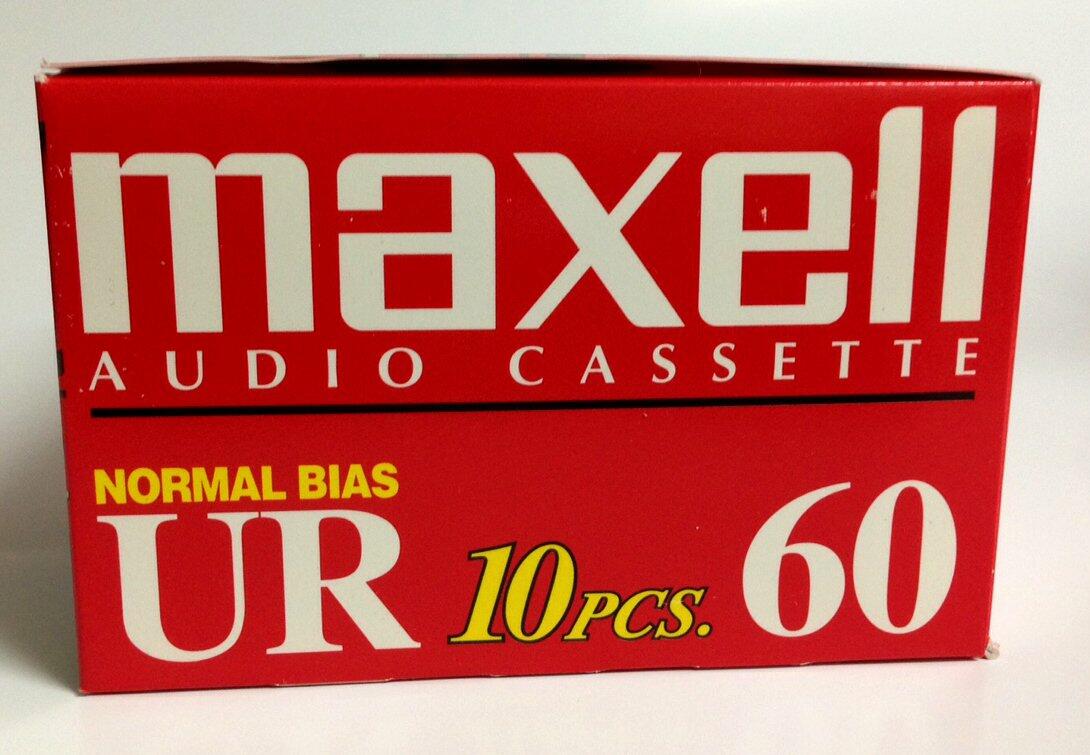 Maxell UR-60 Audio Cassette- Box of 10