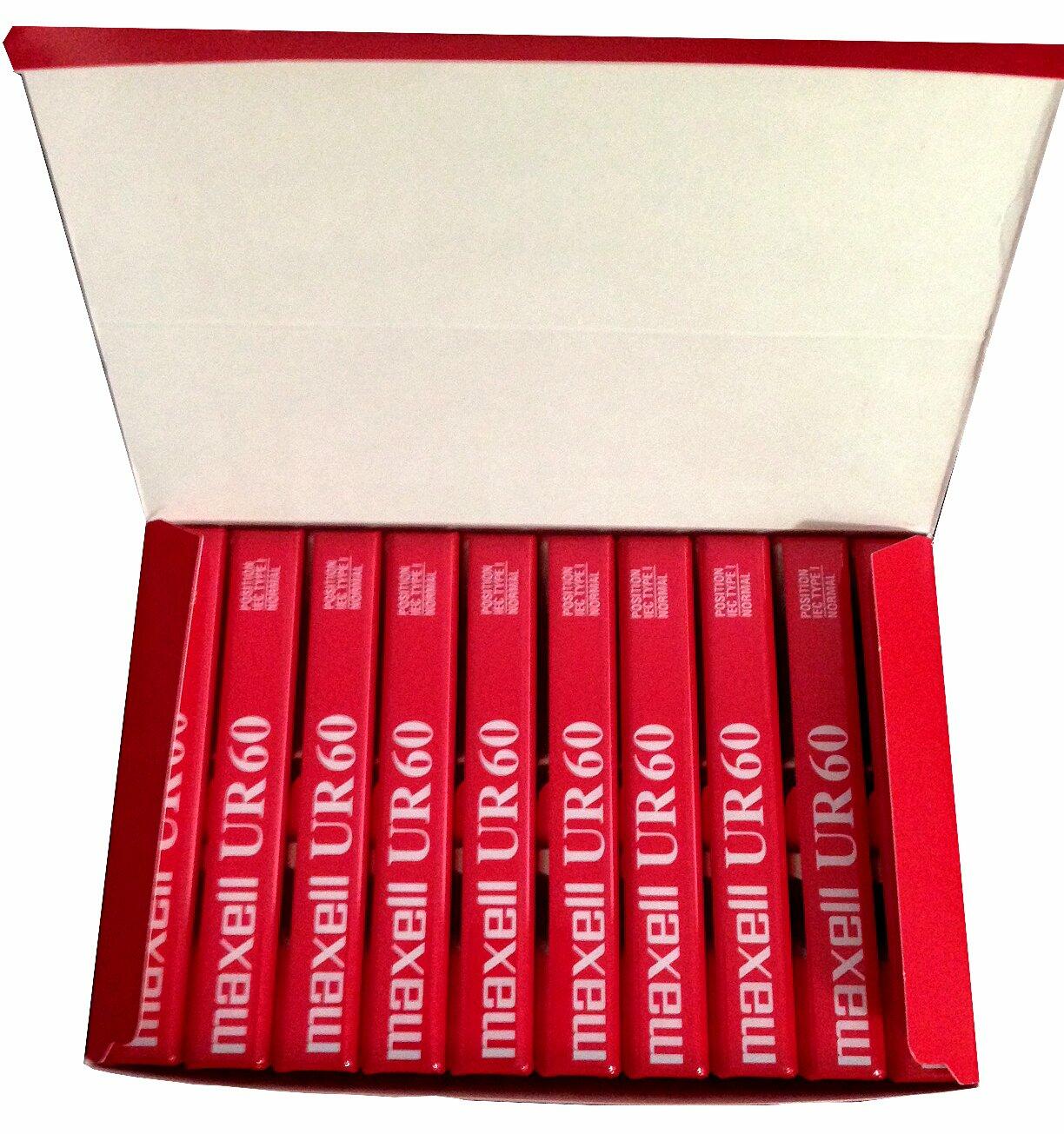 Maxell UR-60 Audio Cassette- Box of 10