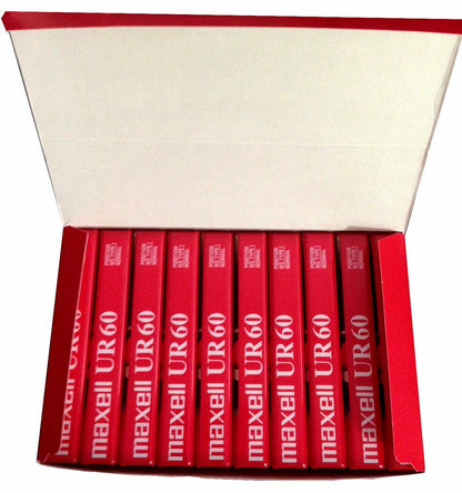 Maxell UR-60 Audio Cassette- Box of 10