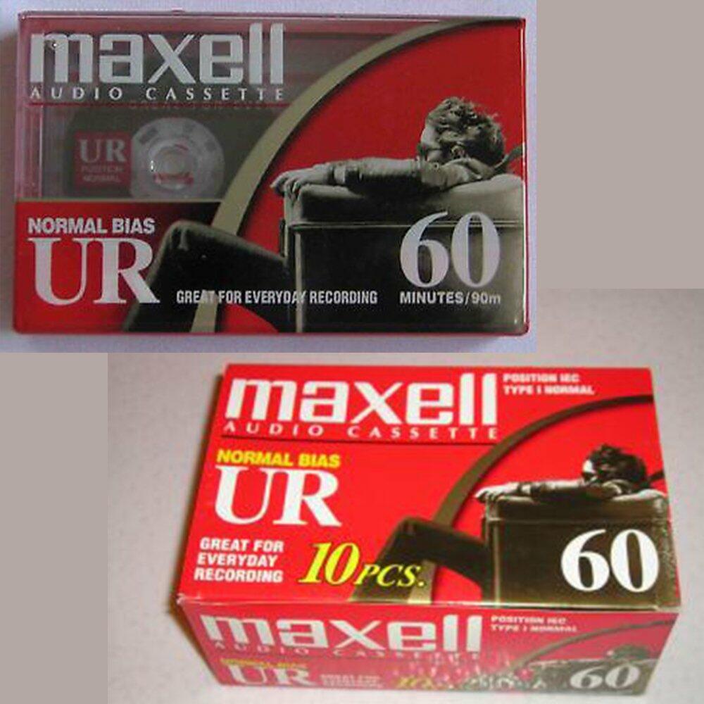 Maxell UR-60 Audio Cassette- Box of 10