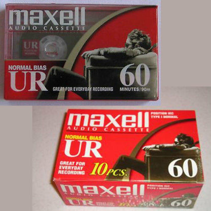 Maxell UR-60 Audio Cassette- Box of 10