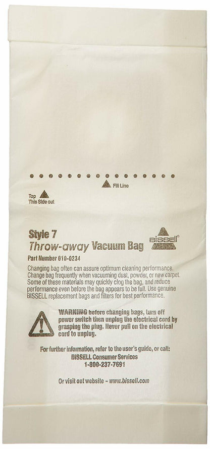Bissell Lift-Off Vacuum Style 7 Fits Bagged 6 / Pack