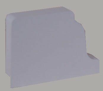 Repla K AW102K White Left Gutter End Cap