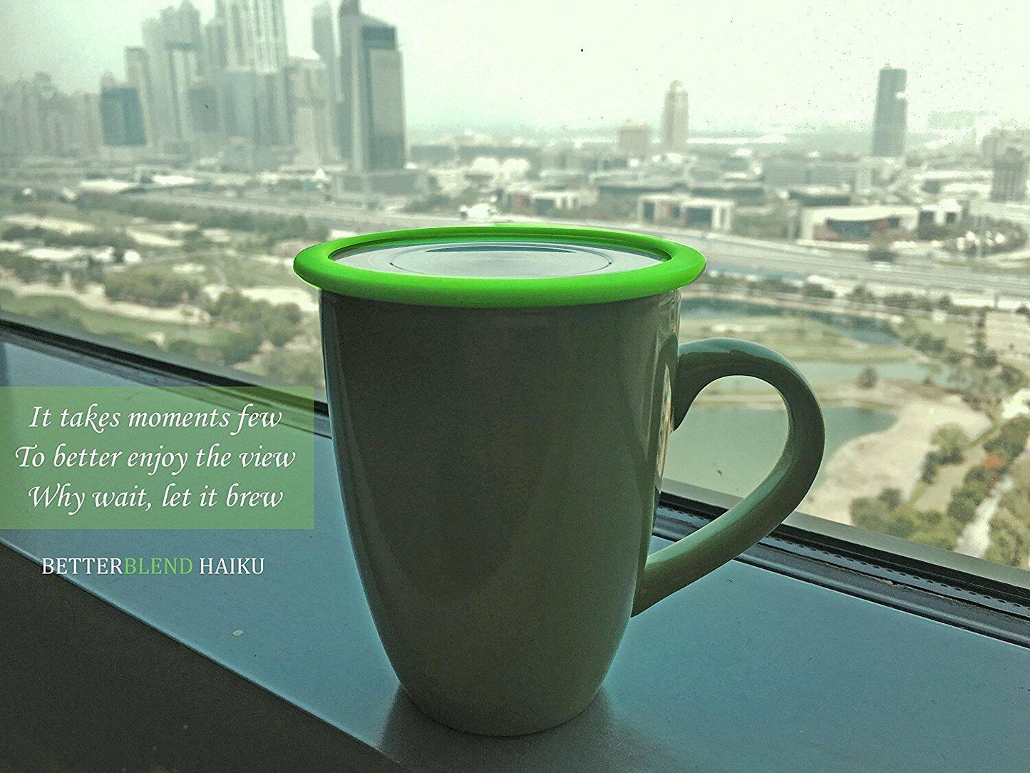 BetterBlend Tea Infuser Stainless Steel - Brew-in-Mug Tea Strainer for Loose Leaf Tea - Fine Tea Filter for Single Mug and Teapot with Silicone Rimmed Lid