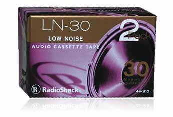 Radio Shack 2-Pack 30 Minute Audio Cassette Tapes LN-30