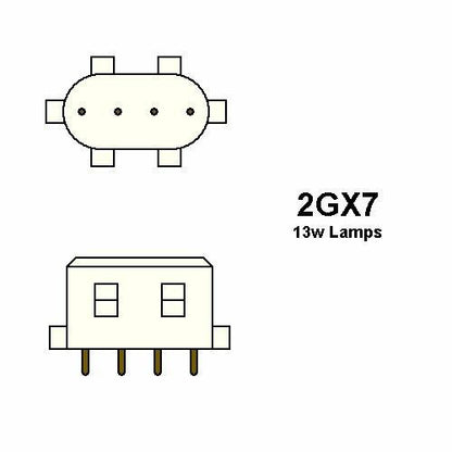 5 Qty. Halco 13W Single 4100K 2GX7 ProLume ECO PL13S/E/41/ECO 13w 14v CFL Cool White EOL Lamp Bulb