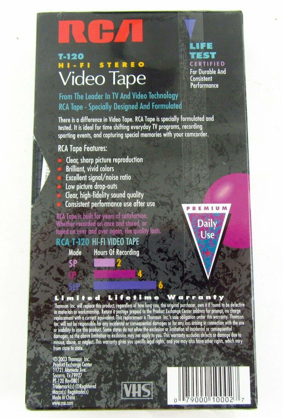 RCA T-120H VHS Video Cassette 120-Minutes (1-Pack)