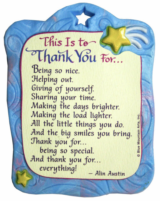 Blue Mountain Arts Sculpted Magnet: This is to Thank You, 3.0" x 3.5", Original Version (MR920)