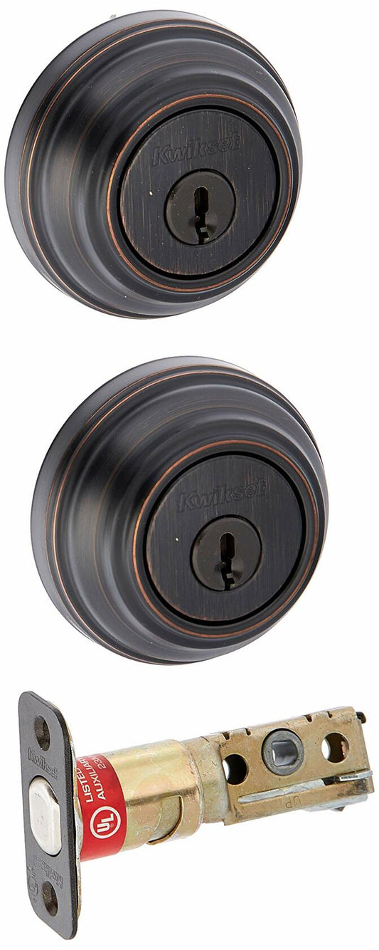 Kwikset 984S-11P UL Double Cylinder Deadbolt Venetian Bronze Finish