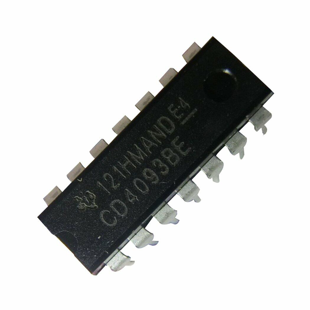 Texas Instruments CD4093BE CD4093 CMOS Quad 2-Input NAND Schmitt Triggers (Pack of 15)