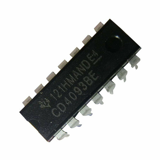 Texas Instruments CD4093BE CD4093 CMOS Quad 2-Input NAND Schmitt Triggers (Pack of 15)