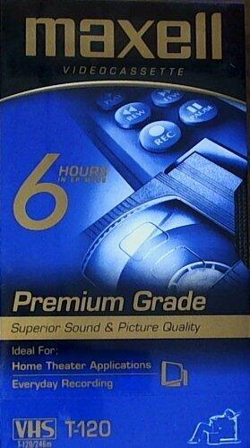 New Maxell Premium High Grade Videocassettes 120 Minutes 3 Pack Recording Time Outstanding Picture