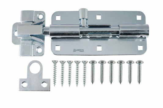 AjustLock 8" Zinc Barrel Bolt, Extra Heavy Duty Lock AjustLock