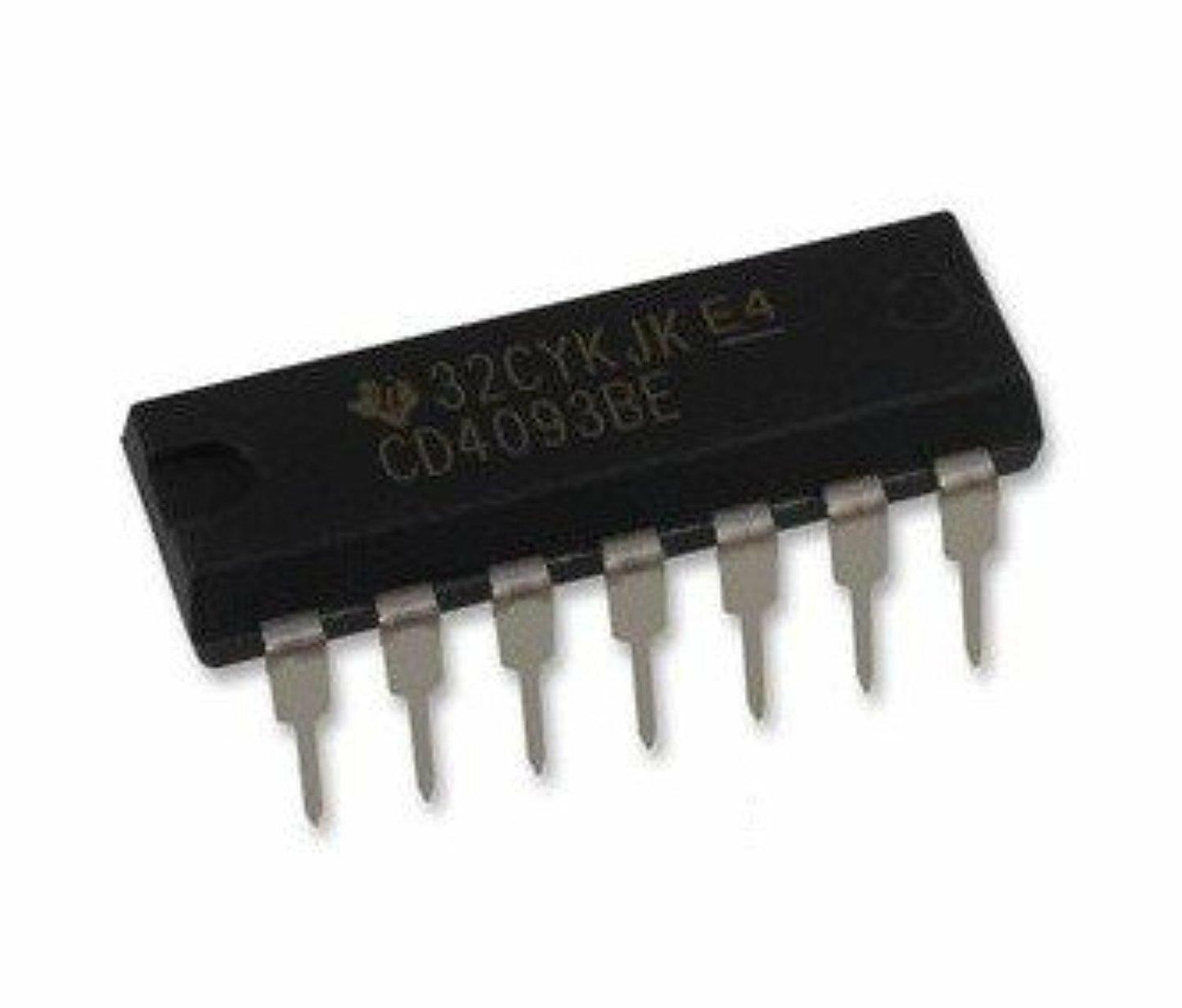 Texas Instruments CD4093BE CD4093 CMOS Quad 2-Input NAND Schmitt Triggers (Pack of 15)