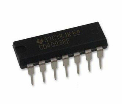 Texas Instruments CD4093BE CD4093 CMOS Quad 2-Input NAND Schmitt Triggers (Pack of 15)
