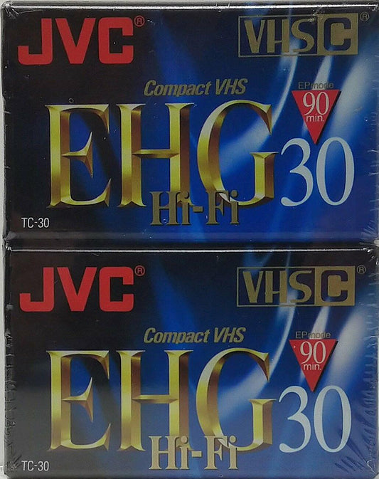 JVC 30-Minute VHS-C Camcorder Tapes (2 Pack) (TC30EHGBH2)