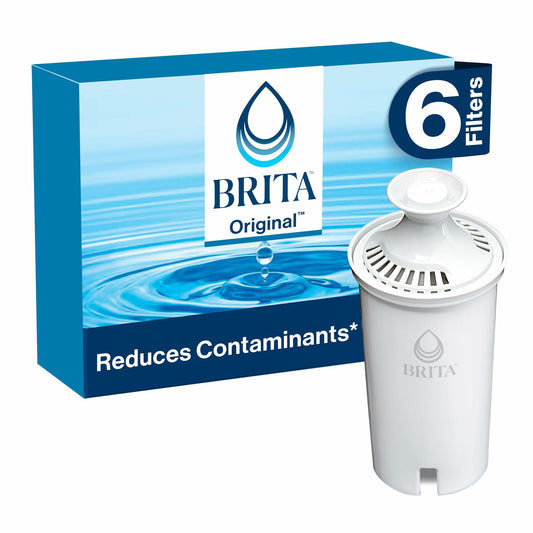 Brita Standard Water Filter, Standard Replacement Filters for Pitchers and Dispensers, BPA Free, 6 Count
