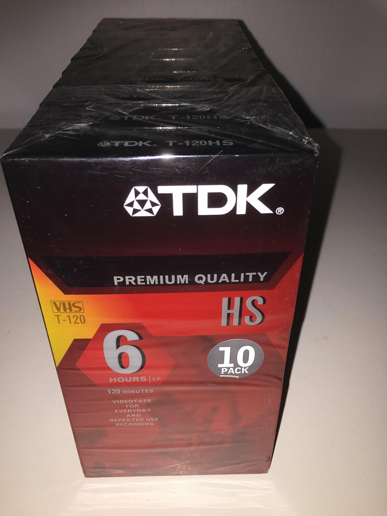 TDK T-120HS Premium Quality VHS Cassettes 10 pack [VHS Tape]