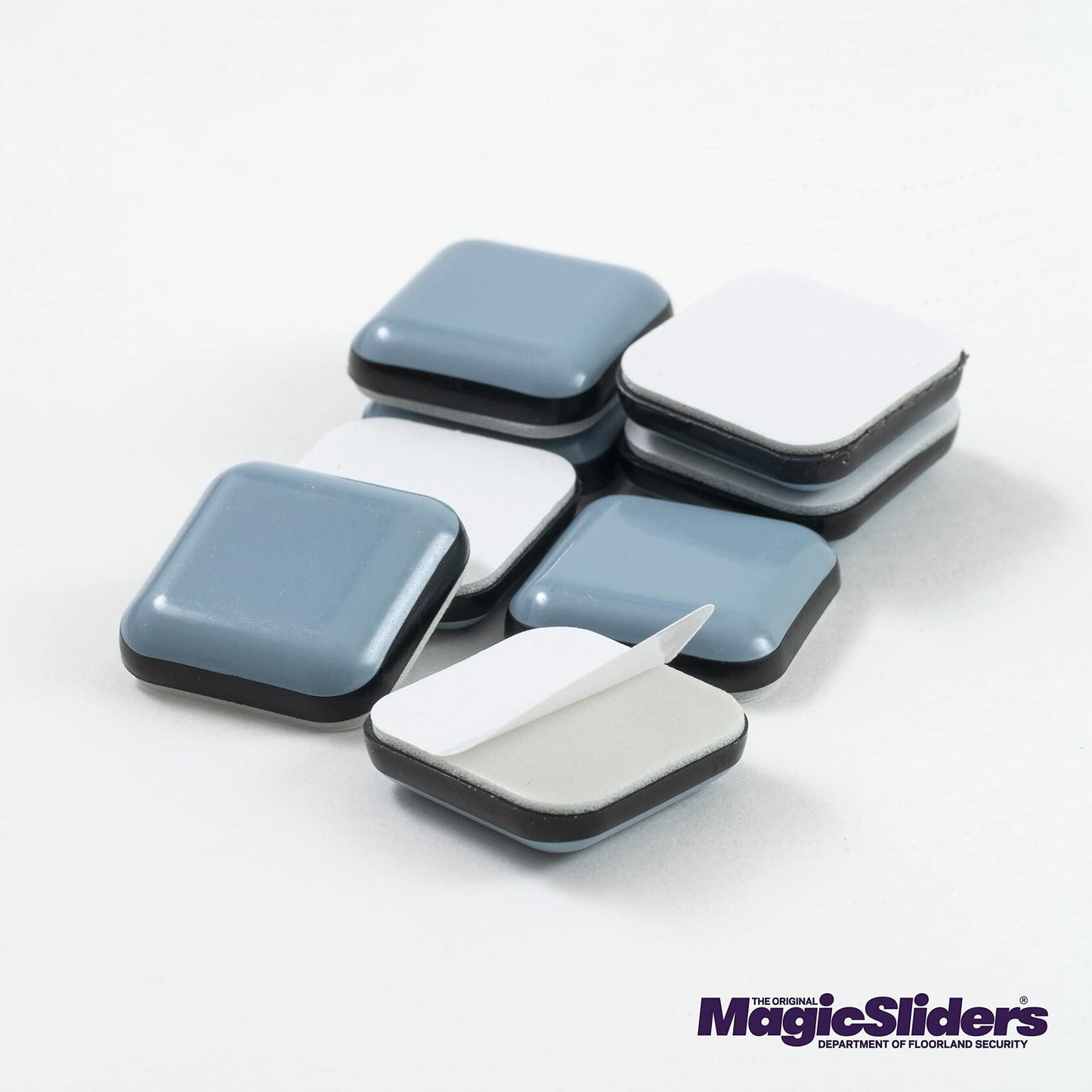 Magic Sliders 8024 Series 8PK 15/16" SQ Slider, 1, Grey