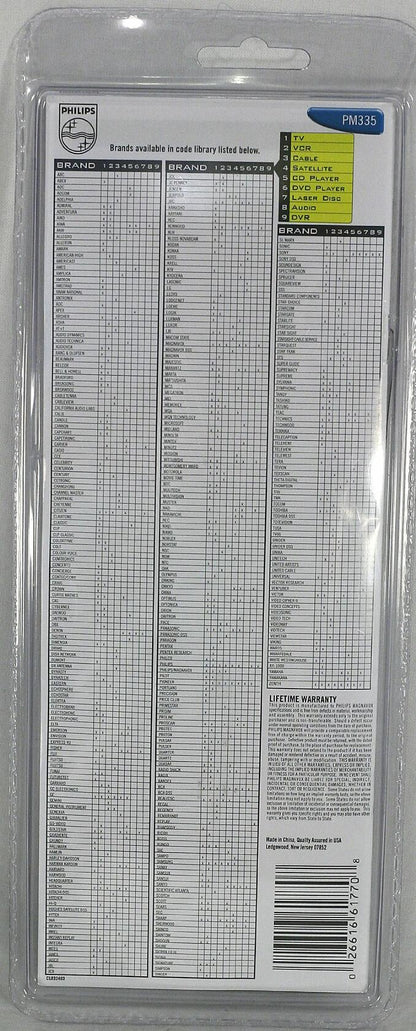 Philips Universal Replacement Remote - Controls 3 Devices- Big Buttons