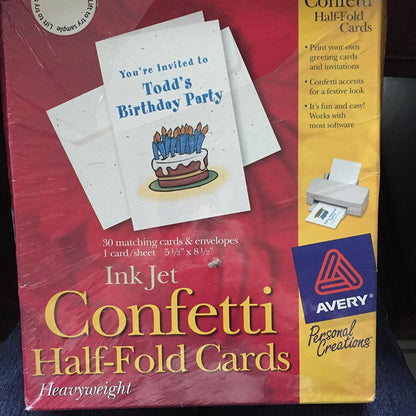 Avery 3375 Personal Creation Confetti Heavyweight