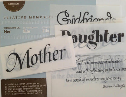 Creative Memories Vellum Quotes (Expressions of Holidays)