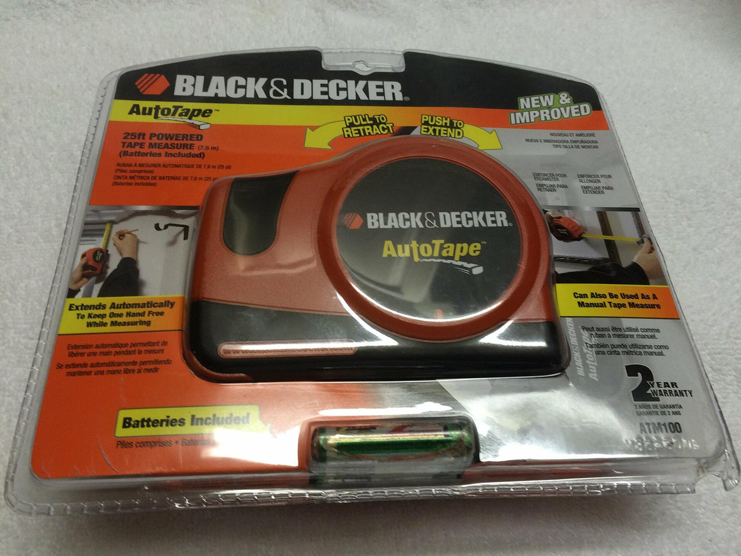 Black and Decker ATM100 Autotape Auto Tape Measure Powered Tape Rule