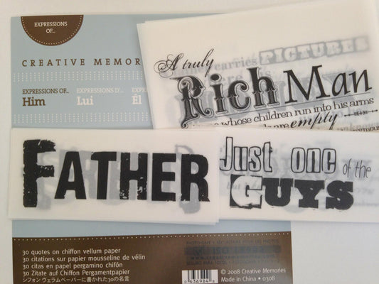 Creative Memories Vellum Quotes (Expressions of Holidays)