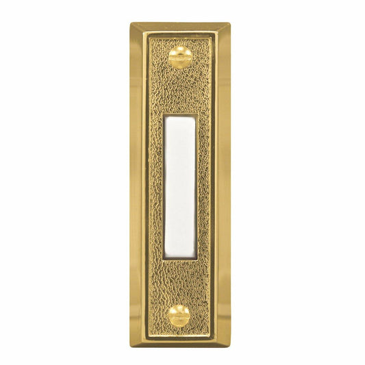 Heath Zenith 715G-1-C Wired Push Button, Gold Finish with Lighted White Center Button