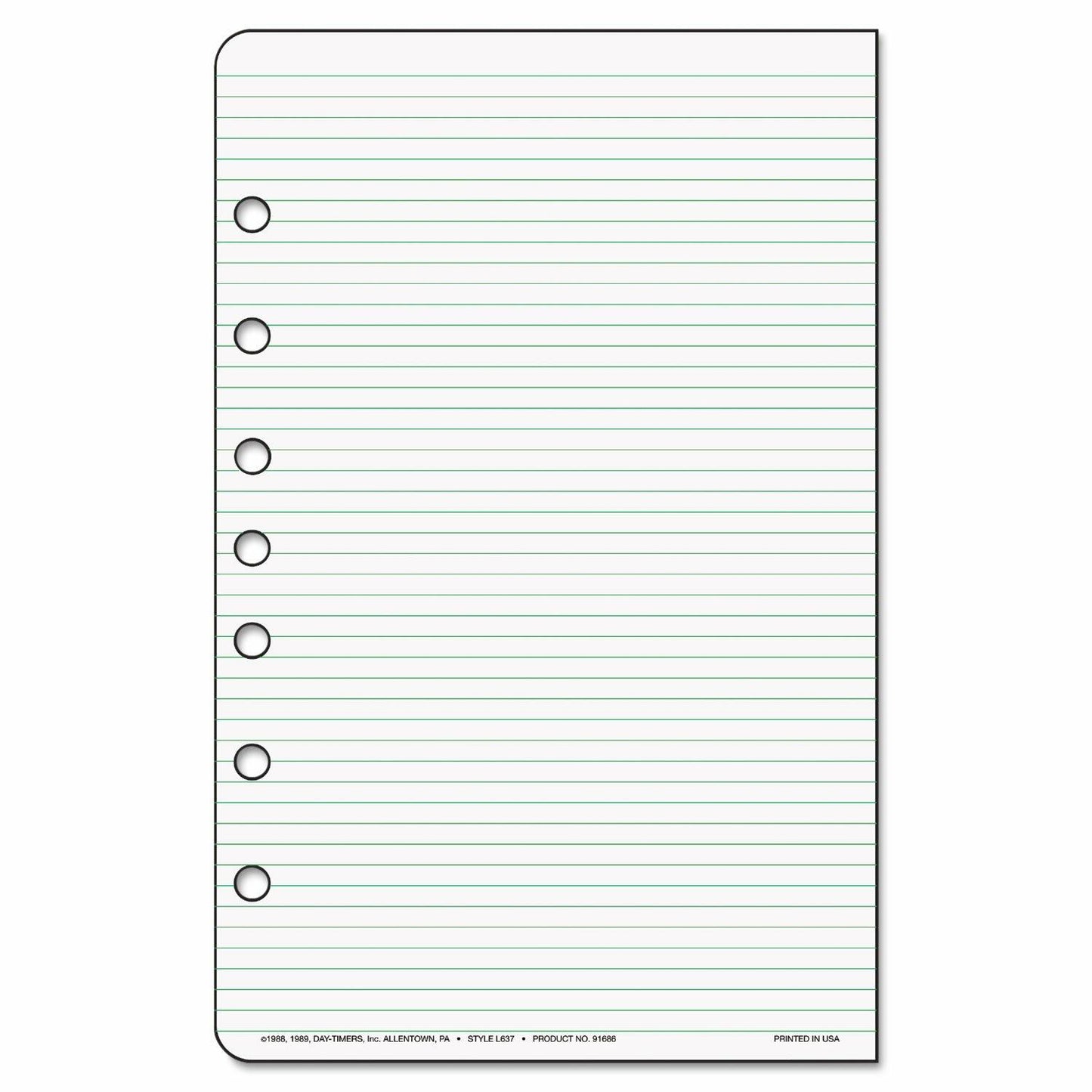 Lined Notes for Looseleaf Planners, 5-1/2 x 8-1/2, 48 Sheets/Pack