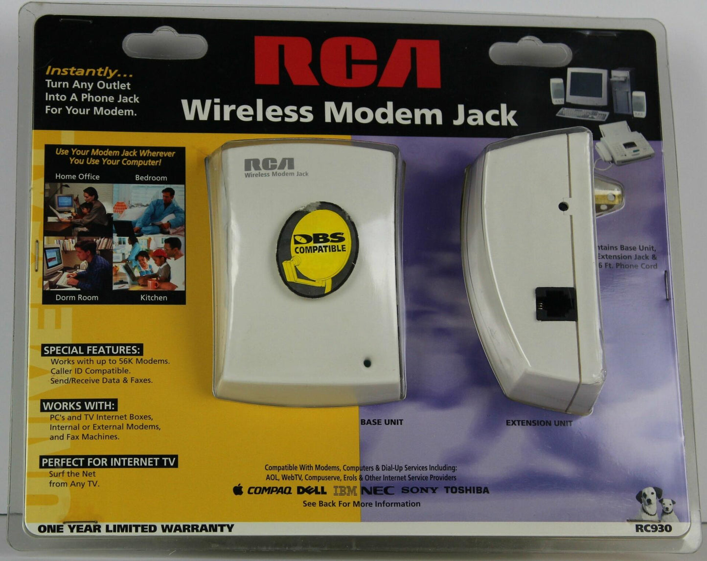 RCA RC930 Caller-ID-Compatible Wireless Modem Jack