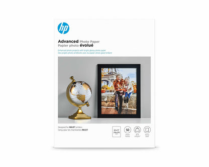 HP - Photo Paper, Glossy,66lb,10.5Mil,8-1/2quot;x11quot, 50SH/PK,WE, Sold as 1 Package, HEW Q7853A