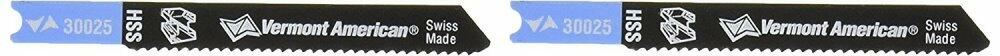 Vermont American 30025 U Shank 2-3/4-Inch 17TPI High Speed Steel Metal Cutting Jigsaw Blade, 2-Pack