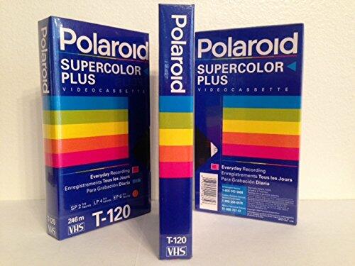 3 New Polaroid Supercolor Video Cassette T-120 3 Pack [VHS Tape]
